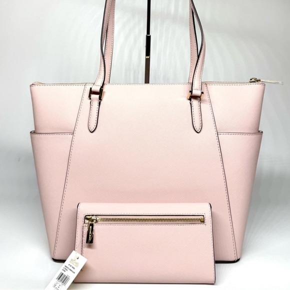 Michael Kors Charlotte Large Top-Zip Tote Bag & Matching Trifold Wallet - Picture 4 of 12